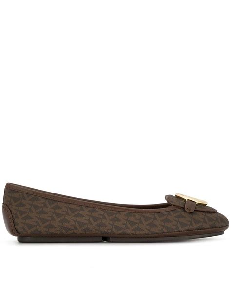 michael kors brown ballet flats|Michael Kors lillie flats.